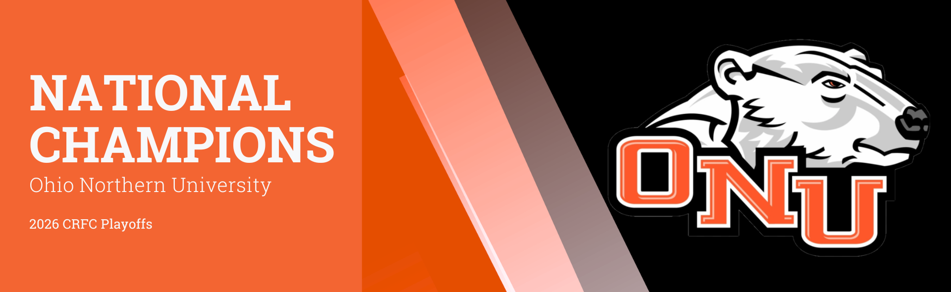 Congrats to Ohio Northern University on winning the 2026 CRFC playoffs!